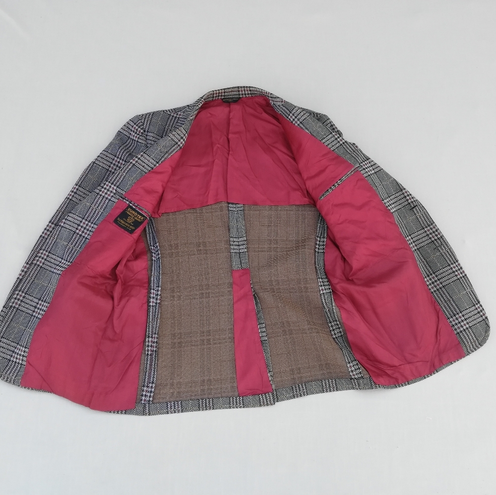 Vintage Polyester Plaid Jacket - Picture 4 of 8